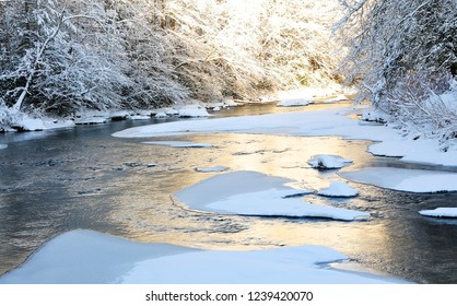 Winter Along The Gauley River, West Virginia, USA