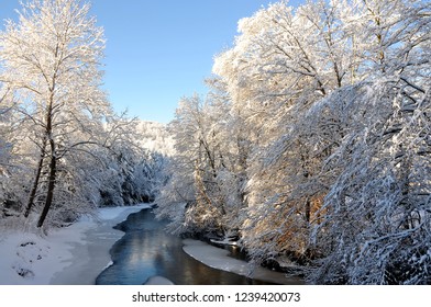 Winter Along The Gauley River, West Virginia, USA