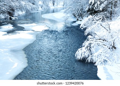 Winter Along The Gauley River, West Virginia, USA