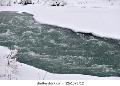 Winter Along Ship Creek Near Anchorage, Alaska.