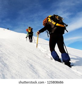 Winter alpine trekking
