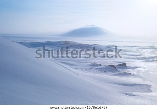 Winter Arctic Landscape Snow Covered Tundra Stock Photo (Edit Now ...