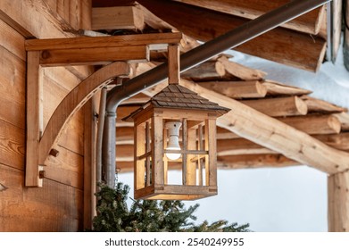 Winter atmosphere. Inside a thick snowfall. Sappada, Dolomites.