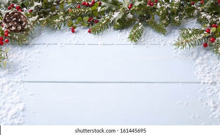 Winter Background - Blue Woodboard 