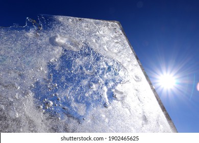 Winter background. Ice texture for background.