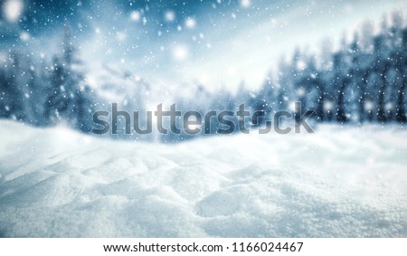 Winter background of snow and frost with free space for your decoration. 