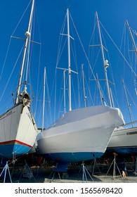 Winter Boat Covers And Shrink Wrap On Sailboats