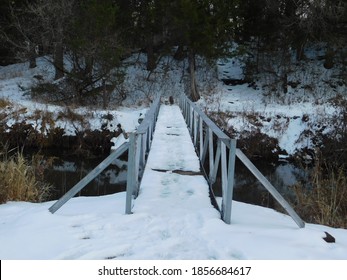 Winter At A Bridge In Rural Nebraska