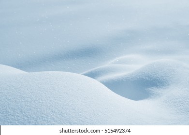 Winter Bright Background With Deep Snow Drifts