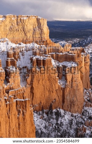 Winter in Bryce Canyon National Park in Utah, United States.