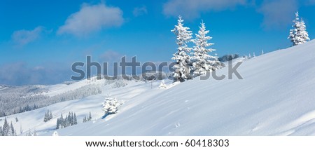 Similar – Foto Bild Schneepiste in den Allgäuer Alpen