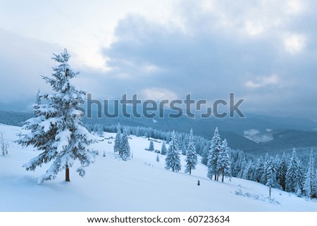 Similar – Foto Bild Schneepiste in den Allgäuer Alpen