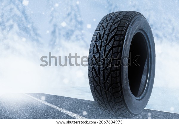 Winter car tire. tire\
for winter driving