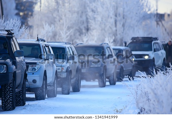 winter car trip / northern europe, scandinavia winter\
road by car