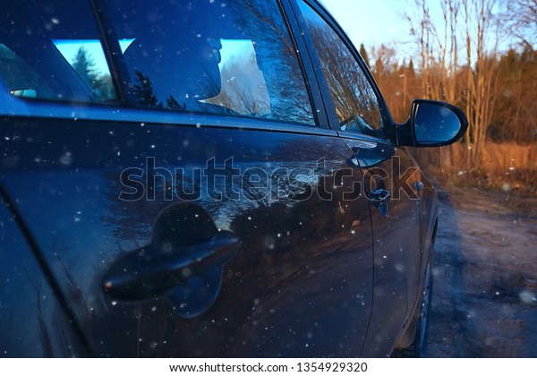 winter car trip / northern europe, scandinavia winter
road by car