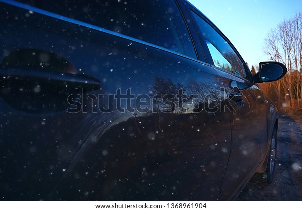 winter car trip / northern europe, scandinavia winter\
road by car