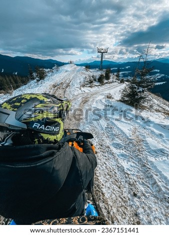 Winter Carpathians. ATW. Wiew. Snow landscape. Extreme Zdjęcia stock © 