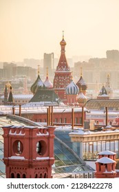 Winter City Scape Of Moscow, Russia