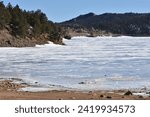 Winter in Colorado, Frozen Landscape at Barker Meadow Reservoir, Nederland