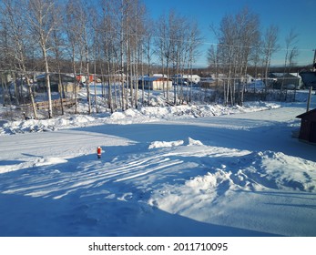 Winter Community North Of Quebec, Located In A First Nation Town