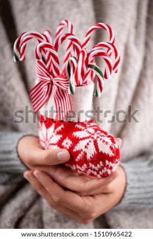 Similar – Image, Stock Photo Christmas Flatlay Candy