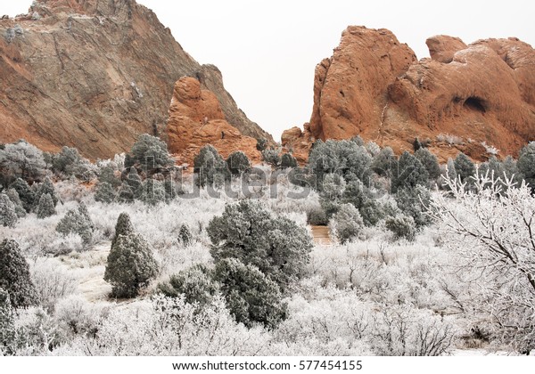 Winter Day Garden Gods Colorado Springs Stock Photo Edit Now