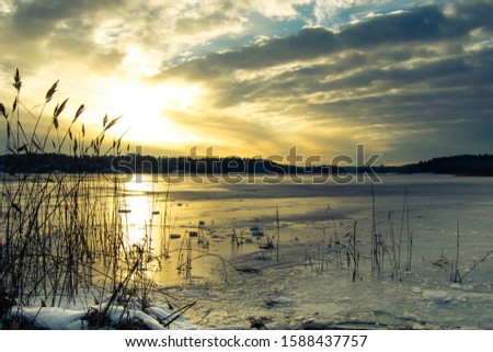 Winter day looking out over the ise [[stock_photo]] © 