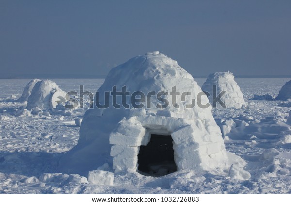 Winter Dwelling Eskimos Igloo Eskimos Village Stock Photo (Edit Now ...