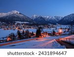 Winter evening in Oberstdorf, Germany