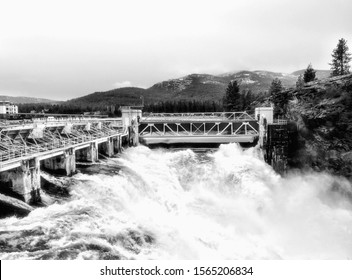 Winter Falls In Post Falls Idaho  