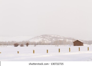 Winter Farm In Steamboat Springs, Colorado.