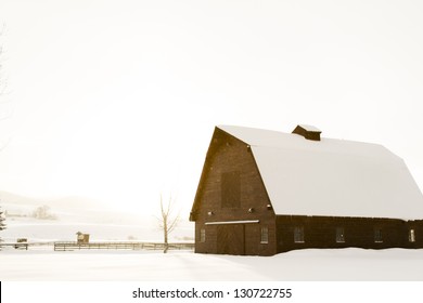 Winter Farm In Steamboat Springs, Colorado.