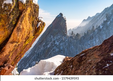 Winter in the Flatirons of Boulder, Colorado