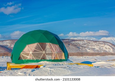 Winter Glamping On The Pacific Ocean Near Volcanoes