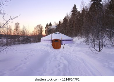 Winter Glamping, Yurts, Sweden