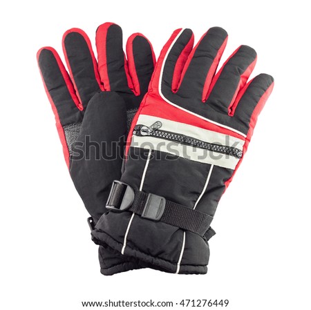 winter gloves isolated on white background
