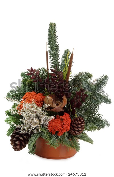 Winter Grave Decorations Stock Image Download Now