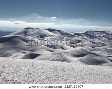 Similar – Sahara sand on the last rest of snow