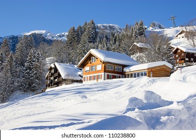 Winter Holiday House In Swiss Alps