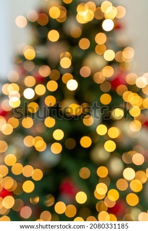 Similar – Christmas tree lights defocused background. Xmas backdrop