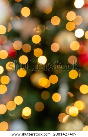 Similar – Christmas tree lights defocused background. Xmas backdrop