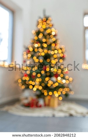 Similar – Christmas tree lights defocused background. Xmas backdrop