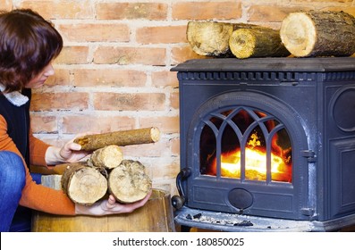 Putting Wood Fireplace Images Stock Photos Vectors Shutterstock