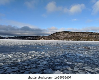 Winter Ice In The Kennebecasis River New Brunswick Canada