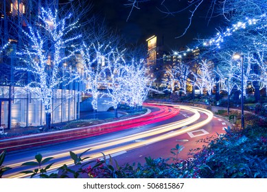 Winter Illumination In Tokyo Near Roppongi Hills