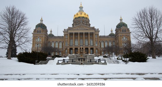 Winter At The Iowa State Capitol Building