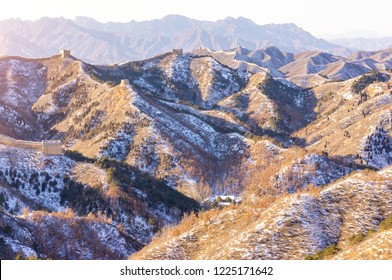 Winter Jinshanling Great Wall scenery