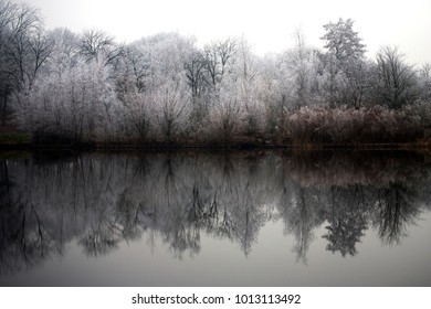 Winter Lake Reflection