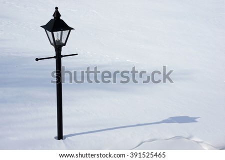 Winter Lamp post