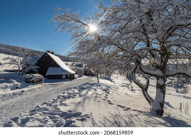 Winter landscape around Horni Mala Upa, Giant Mountains (Krkonose), Northern Bohemia, Czech Republic - Shutterstock ID 2068159859